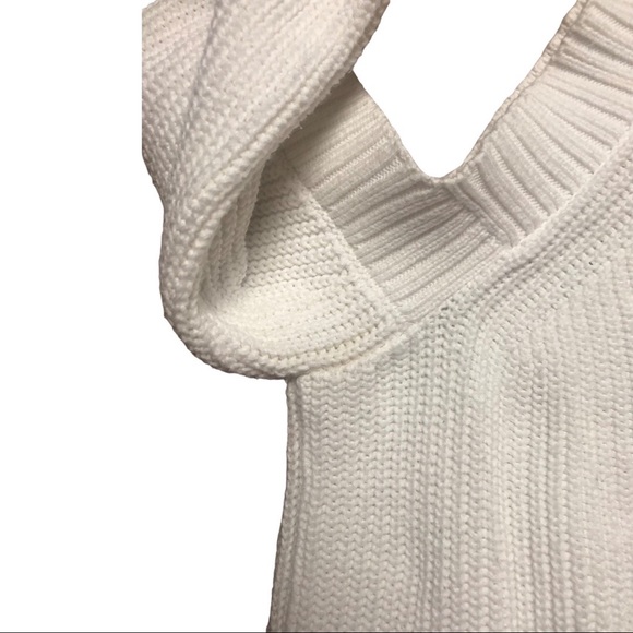 Rag & Bone Dana Cold Shoulder White Sweater Size Pre-Loved - Picture 10 of 15